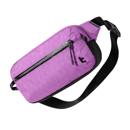 tomtoc 3.5L X-Pac Sling Bag with RFID Blocking, Crossbody Bag Minimalist Chest Shoulder Pack for Men/Women, Water-resistant Lightweight Casual Funny Pack for Travel/Daily Commute - color: X-Pac Purple, size: 3.5L