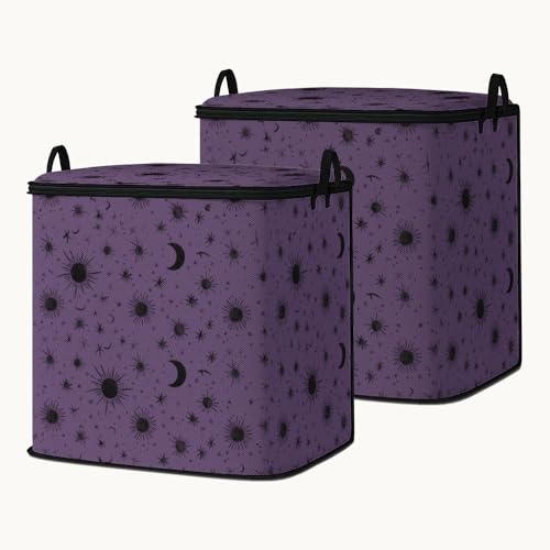 2pcs closet organizers and storage under bed,clothing blanket sweater sheet bedding comforter duvet quilt pillow toy storage bags with lids,dorm room essentials for containers 95L - color: 43