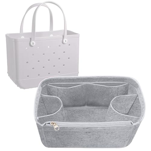 Lckaey organizer insert for bogg bag for divider accessories inserts Beach bag cup holder 3018French grey-M - color: French grey, size: Medium