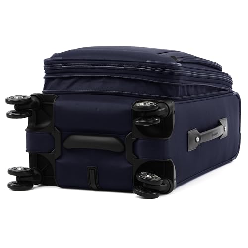 Travelpro Platinum Elite Softside Expandable Luggage, 8 Wheel Spinner Suitcase, TSA Lock, Men and Women, Dark Blue, 2-Piece Set (21/25) - color: Dark Blue, size: 2-Piece Set (21/25)