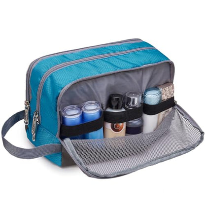 Toiletry Bag for Men Hanging Dopp Kit Water Resistant Shaving Bag Small Toiletry Bag for Traveling (Blue) - color: Blue