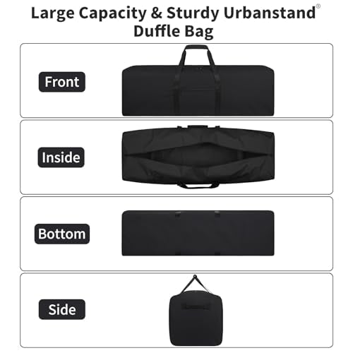 Urbanstand 48 Inch Extra Large Duffle Bag for Travel, Sports Gear Storage Bag with 2-way Lockable Zippers, Long Canvas Duffel Bag for Tent Camping tripod (Black 48inch 2Pack) - color: Black, size: 48inch 2Pack