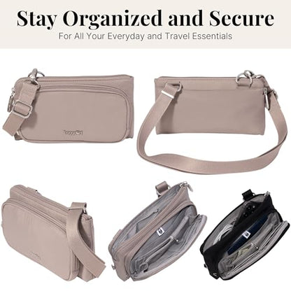 Baggallini Classic Anti-Theft Mini Wallet Crossbody - color: Moonrock