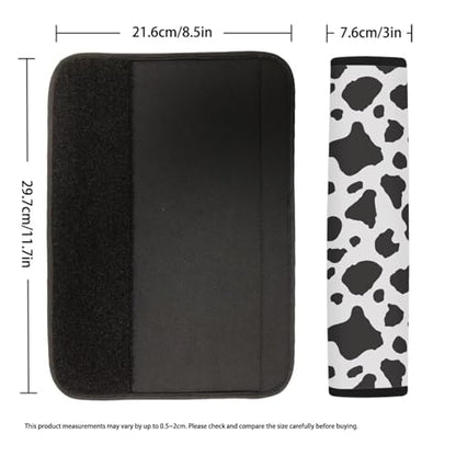 Cow Print Seat Belt Cover Pad Comfortable Driving Seatbelt Shoulder Pad Cushions 2 PCS Easy to Install Anti-Slip Shoulder Strap Protect Universal Auto Seat Straps - color: Cow Print