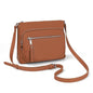 befen Anti Theft Genuine Leather Crossbody Bags for Women Handbags and Shoulder Basg with Built in Wallet RFID Leather Purse - color: Cognac Brown