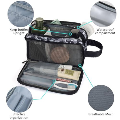 Kids Toiletry Bag for Boys, Travel Toiletry Bag for Little Young Boys Waterproof Hanging Wash Bag Toddler Traveling Toiletries, Shark Black - color: Shark-Black