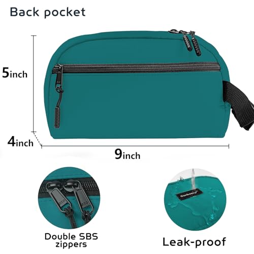 Cerbonny Mini Cooler Bag, Freezable Lunch Bag & Snack Bag, Insulated Bag for Travel/Work/School, Small Cooler Lunch Box with Detachable Gel Packs - color: Blue Green - Snack