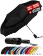 Repel Windproof Travel Umbrella - Compact & Withstands Winds up to 100MPH , Strongest Premium Auto Folding Umbrella for Rain and Sun - Durable, Light & Portable for Women & Men , Fits Backpack & Cars - color: Black - Travel Umbrella (1 Pack)