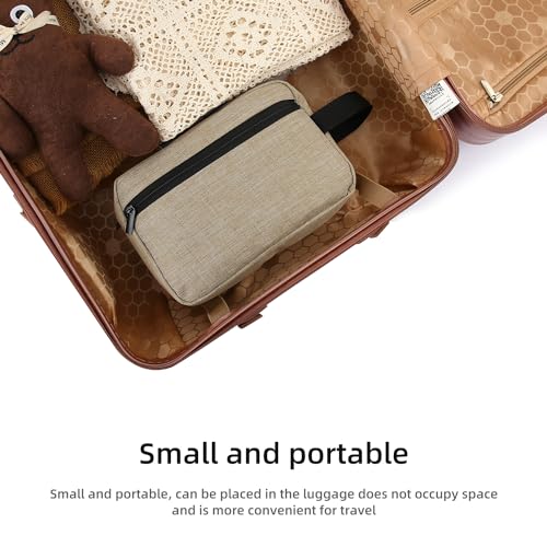 Icramsy Travel Toiletry bag Toiletry bag for women men Hanging Cosmetic bag Travel accessories for Women Men (Khaki) - color: Khaki