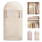 Space Saving Hanging Garment Bag with Self Compression Zipper, Thick Dustproof Garment Bags for Hanging Clothes, Space Saving Garment Bags with Compression Zip Technology (Beige, 51 * 23 * 6IN) - color: Beige