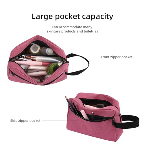 Icramsy Travel Toiletry bag Toiletry bag for women men Hanging Cosmetic bag Travel accessories for Women Men (Rosy) - color: Rosy