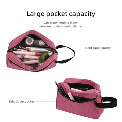 Icramsy Travel Toiletry bag Toiletry bag for women men Hanging Cosmetic bag Travel accessories for Women Men (Rosy) - color: Rosy