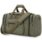 Gonex Canvas Duffle Bag for Travel 50L Duffel Overnight Weekender Bag (Army Green) - color: Army Green, size: Large-50L (Without Shoe Compartment)
