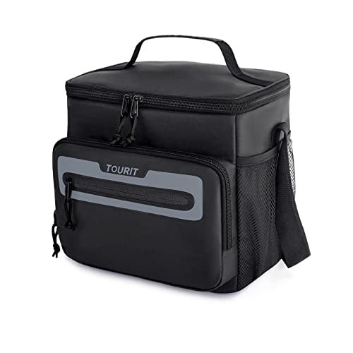 TOURIT Large Lunch Bag 14L Insulated Lunch Box Lunch Cooler for Men Women Work, Black - color: Y-Black