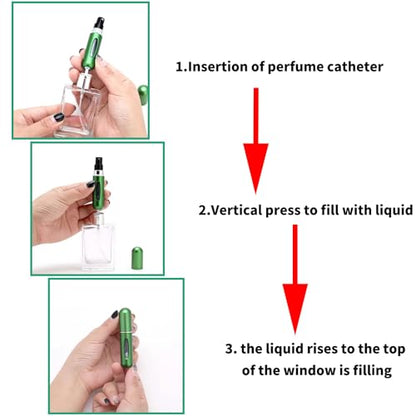 13pcs 5ml/0.2oz Refillable Cosmetic Spray Bottles ，5 Ml Portable Perfume Spray Bottle set, 5mL Spray Bottle Multi-Pack For Women Outdoor And Traveling