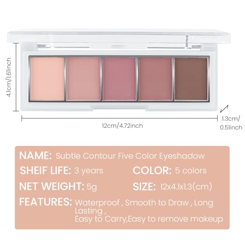 Matte Eyeshadow Palette, Rose Mauve Pink Neutral Eye Shadow, Dusty Pink Taupe Brown Eyeshadow, Soft Blendable Natural Makeup, Long Lasting Waterproof for Daily Date Soft Glam Look, Sombra de Ojos 04 - color: B04