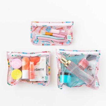Bumkins - Waterproof Wet Bag & Clear Travel Bags - For Beach, Baby, Travel, Swim Suit, Cloth Diapers, Pump Parts, Pool, Gym, Toiletries - Reusable & Easy to Clean - Cowgirl Boots - 4 Pack - color: B3 Cowgirl Boots