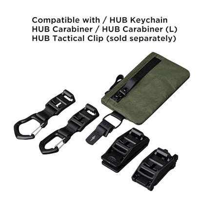 ALPAKA Zip Pouch Dark Green X-Pac- RFID-Blocking Small Cash and Card Zip Wallet with Carbon Neutral, Weatherproof Fabrics, YKK Zipper, EDC Pouch for Men Travel - color: Dark Green
