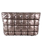 Puffy Quilted Makeup Bag, Cosmetic Bag, Travel Toiletry Organizer Pouch, Clutch for Women (Gold) - color: Gold