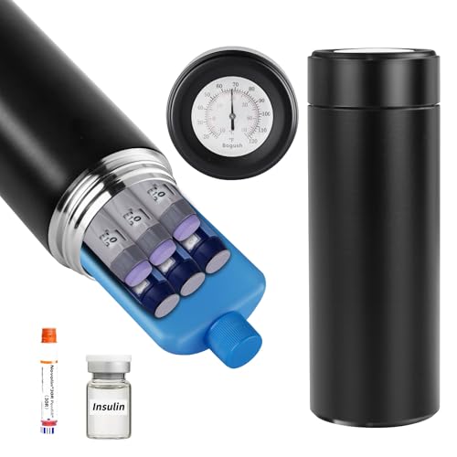 60H Insulin Pens Cooler Hold 6-8 Pens Travel Case Medication Cooler for Travel TSA Approved Medicine Cooler Medical Diabetic Travel Cooler Bag Epipen Carry Case Black - color: Black