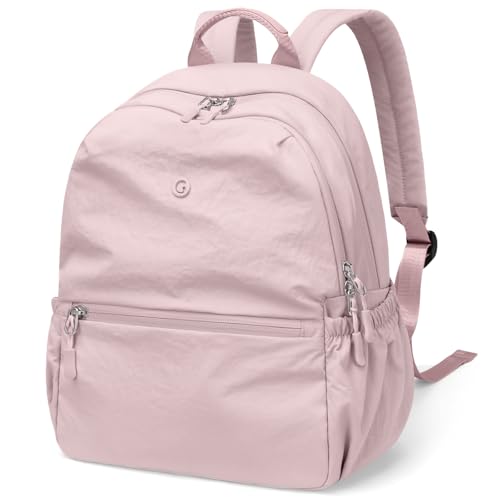 GOLF SUPAGS 13L Mini Backpack Lightweight Nylon Daypack for Women, Small City Pack, Versatile Ladies Backpack for Shopping & Travel, Light Pink - color: Light Pink, size: 13 Liters