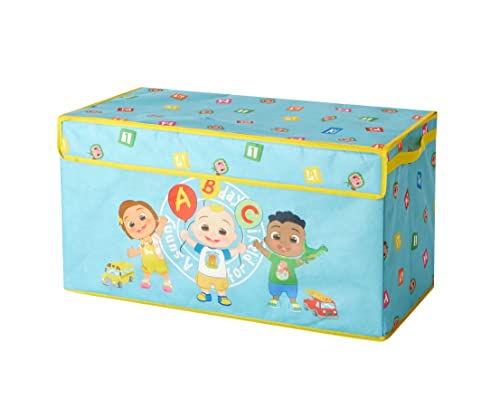 Idea Nuova Cocomelon Collapsible Children’s Toy Storage Trunk, Durable with Lid - color: Cocomelon