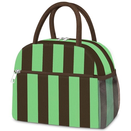 KUBYA Lunch Bag Lunch Box for Women, Cute Corduroy Insulated Reusable Work Leakproof Simple Adults Large Lunch Boxes Tote Bag Men Cooler Bag - color: B-B-Corduroy Watermelon, size: Medium - 10L