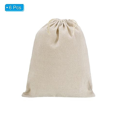 PATIKIL 12"x8" Coin Money Sacks Bag, 6Pcs Bank Deposit Change Transit Cash Bags with Drawstring Currency Gift Sacks Style 1, Beige - color: Beige, size: 12"x8"