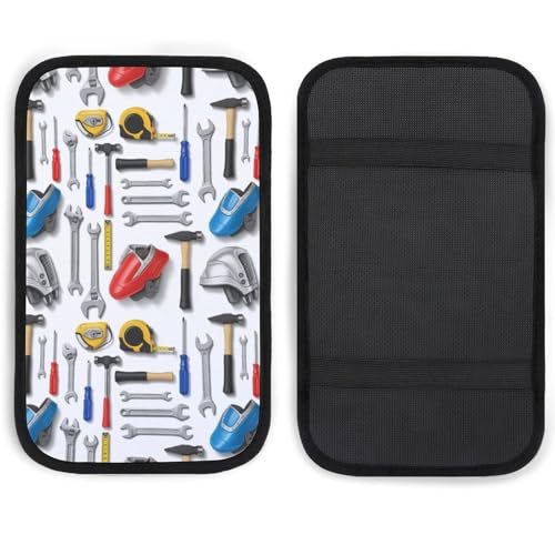Four Seasons Universal Armrest Box Mat Occupation Tool Art, Waterproof Cover Center Console Mat for Car, SUVs, Truck - color: Picture (75)