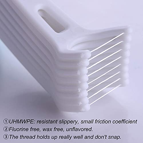 FAMILIFE Dental Floss Unwaxed Dental Floss Picks Unflavored Fluoride Free Back Teeth Toothpicks Flossing Flossers Threaders Sticks with 4 Travel Handy Cases 120 Count - color: Back Teeth 120 Pcs