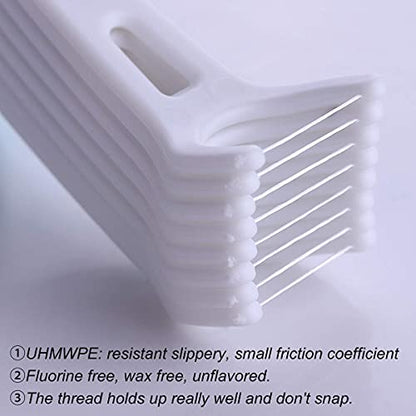 FAMILIFE Dental Floss Unwaxed Dental Floss Picks Unflavored Fluoride Free Back Teeth Toothpicks Flossing Flossers Threaders Sticks with 4 Travel Handy Cases 120 Count - color: Back Teeth 120 Pcs