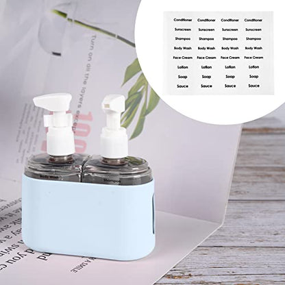 Yamadura Travel bottles for Toiletries, TSA Approved Travel Containers, Refillable, Portable, Spray Bottles and Pump Bottles with Labels for Creams, Perfumes and Shampoos (Blue) - color: Blue