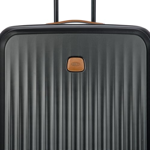 Bric's Taormina Ultra-Light Checked Luggage – Expandable Hard Shell Suitcase with TSA Lock, Anti-Tamper Zippers & 360 Spinner Mobility Wheels - 32 Inch, Black - color: Black, size: Checked-Extra Large