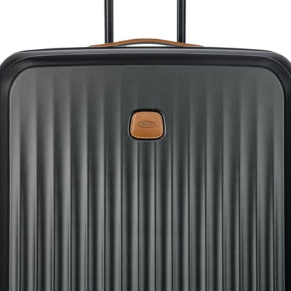 Bric's Taormina Ultra-Light Checked Luggage – Expandable Hard Shell Suitcase with TSA Lock, Anti-Tamper Zippers & 360 Spinner Mobility Wheels - 32 Inch, Black - color: Black, size: Checked-Extra Large