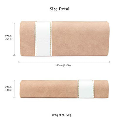 LifeArt Eyeglass Case Hard Shell, Portable Sunglass Case, Fashionable PU Leather Eyeglass Case, Lightweight - color: B_641_pink
