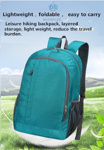Ultra Lightweight-Packable-Hiking-Backpack Foldable Travel Camping Daypack Casual Outdoor Water-resistant 25L Backpacks (Lake Blue) - color: Lake Blue