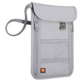 Lewis N. Clark RFID Blocking Stash Neck Wallet, Travel Pouch + Passport Holder for Women & Men, Gray - color: Gray