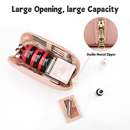 Ethereal Large Cosmetic Pouch, Lightweight Makeup Bag for Purse, Travel Zipper Pouch, Makeup Accessories Organizer, Pink - color: 11-pink