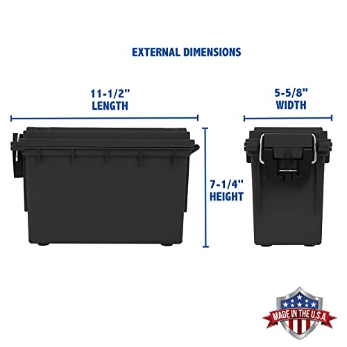 Sheffield Ammo Storage Box, .30 Cal Stackable | Water and Dust Resistant | Lockable | Made in USA | Pack of 6 - color: Black, size: 0.30 (Pack of 6)