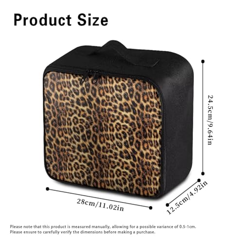 Empty First Aid Bag Leopard Print Medical Bag Empty Large Capacity for Home Office and Travel Use Lightweight Washable Soft Fabric - color: Leopard Print