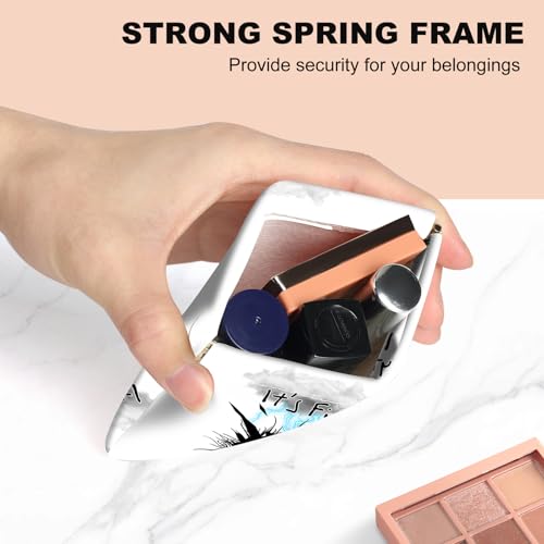 2Pcs PU Leather Small Squeeze Coin Purse Pouch Mini coin Bag Unique And Cute Wallet Cosmetic Bags Change Bag For Women Girls Men Cat struck by lightning - color: Cat struck by lightning