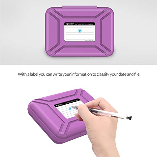 ORICO External Hard Drive Case for 3.5 Inch HDD/SSD 5 Packs Portable Hard Drive Carrying Protective Storage Box Anti-Static and Shockproof (Multicolor)-PHX5C - color: Multi-Color