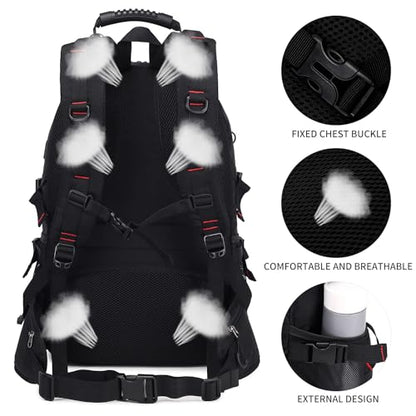 Nerlion 40L Hiking Backpack Travel Backpack for Men Women Camping Waterproof Outdoor Hiking Daypack Lightweight Backpack (Black) - color: A1- Black