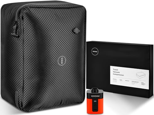 43L Max Capacity Vacuum Compression Bag with Wireless Pump - Space Saver Bag for Travel Luggage, No Checked Baggage, IP68, Reusable, Fits 20/24/28 Inch Suitcases (No Tracker) - color: 1PC+Pump (No Tracker)