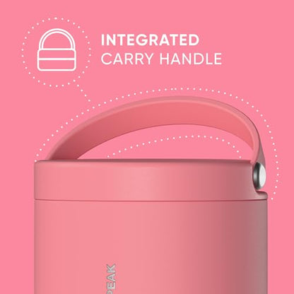 Hydrapeak 18oz Stainless Steel Vacuum Insulated Food Jar | Hot Food and Cold Food, Wide Mouth Leak-Proof Soup Jar for Adults, 10 Hours Hot and 16 Hours Cold (Neon Crush) - color: Neon Crush, size: 18 Ounces