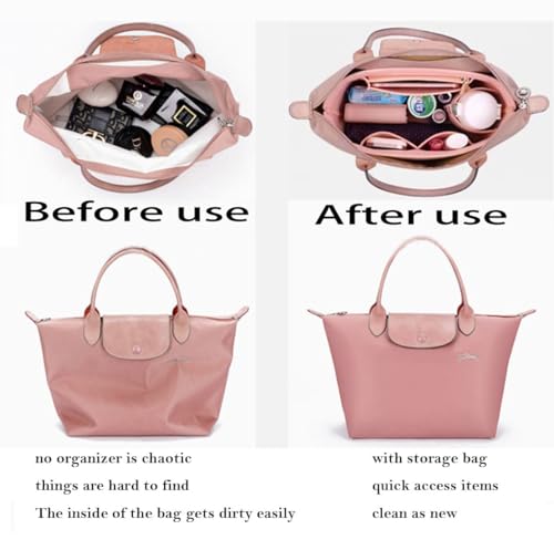 Lckaey bag organizer for le pliagepurse organizer insert medium bag organizer inserts small large handbag best1032Navy blue-M - color: Navy blue, size: medium