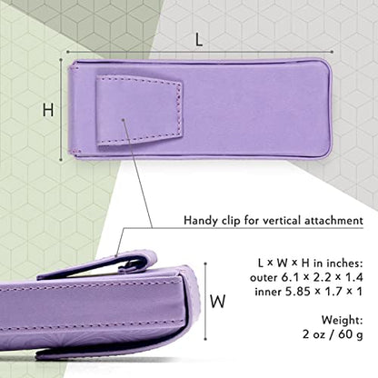 Generic Violet Hard Eyeglass Case, Minimalist PU Leather Glasses Holder, Small Case For Eyeglass, Reading Glasses Case