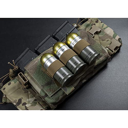 WYNEX Tactical Bag Insert Elastic Holder, Modular Elastic Loop Panel Hook and Loop Organizer Pouch Insert Attachment with Hook Backed Fastener for Backpack Accessories - color: Khaiki
