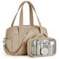 Percover Weekender Bag for Women, Ultra Lightweight Travel Duffle, Carry On Personal Item Overnight Bag with Toiletry Pouch & Compartments, Quilted Gym & Travel Bag, Camel Tan - color: Camel Tan
