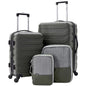Wrangler 4 Piece Miami Luggage and Packing Cubes Set, Olive Green - color: Green, size: 4 Piece Set